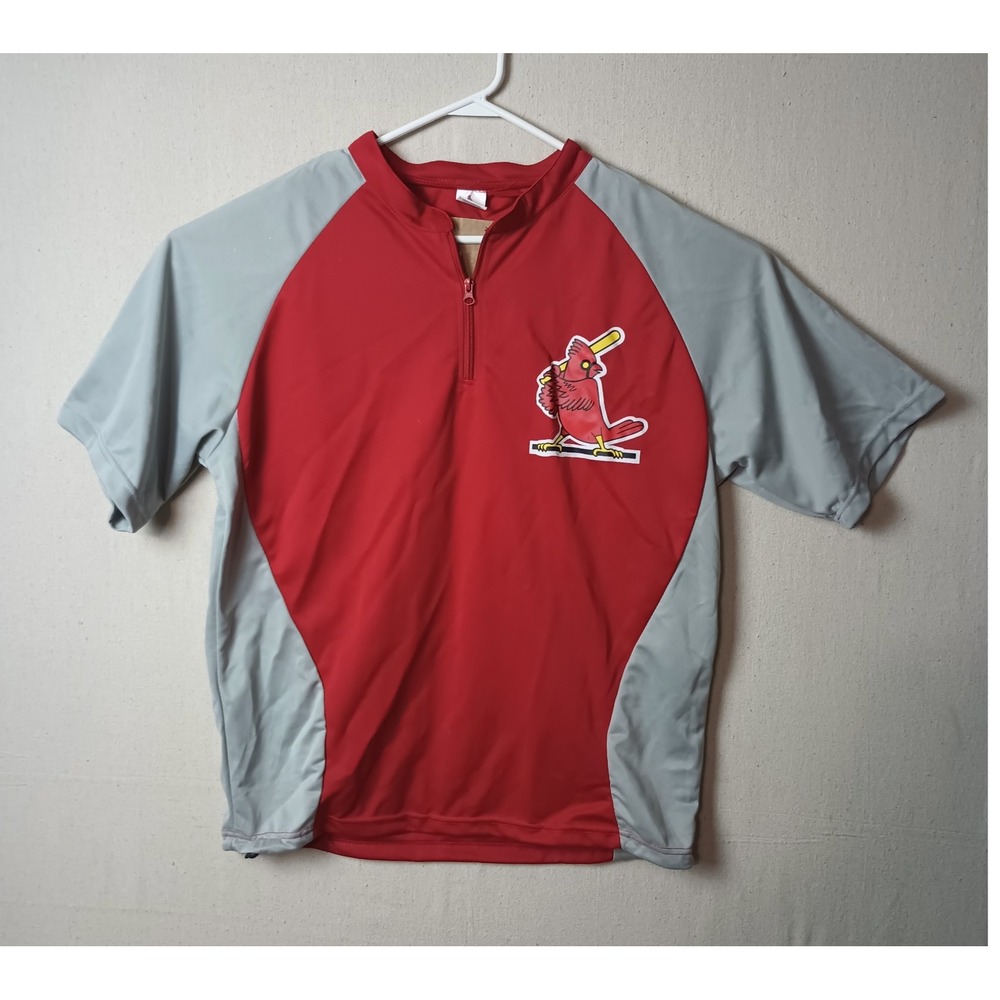 STL Cardinals‎ Baseball Batting Jacket Pullover Half Zip Size XL 3/4 Sleeve R